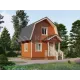 Дом 4х5 из бруса с мансардой -  Проект Д262