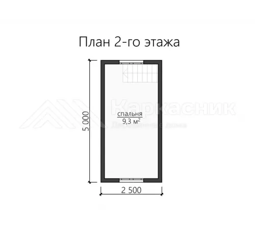 Дом 5х6 из бруса с мансардой -  Проект Д261