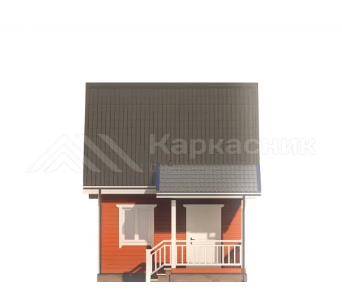Дом 5х6 из бруса с мансардой -  Проект Д261
