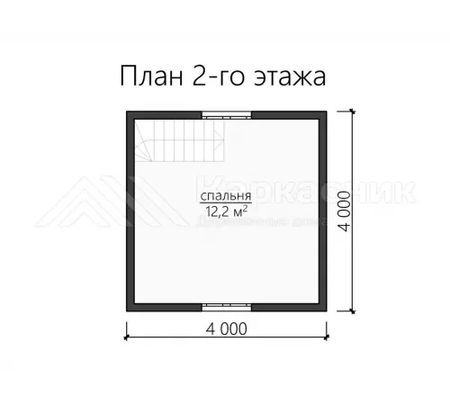 Дом 6х4 из бруса с мансардой -  Проект Д267