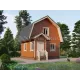 Дом 6х4 из бруса с мансардой -  Проект Д267