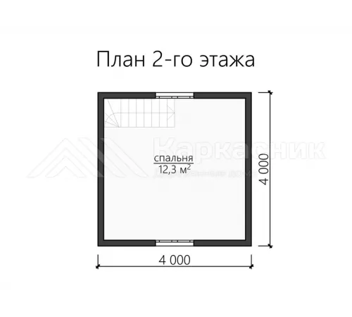 Дом 6х4 из бруса с мансардой -  Проект Д268