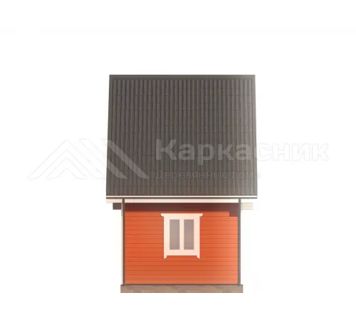 Дом 6х4 из бруса с мансардой -  Проект Д268