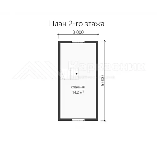 Дом 6х4 из бруса с мансардой -  Проект Д271