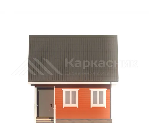 Дом 6х4 из бруса с мансардой -  Проект Д271