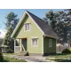 Дачный дом с двухскатной крышей 6х6 -  Проект КД102