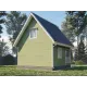 Дачный дом с двухскатной крышей 6х6 -  Проект КД102