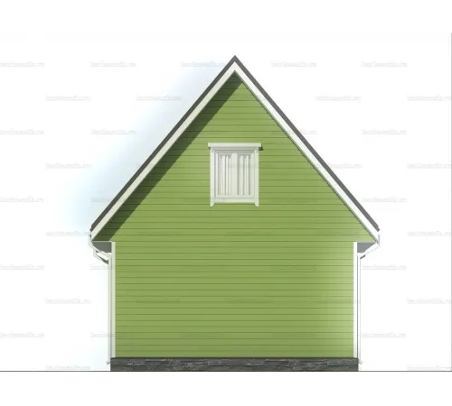 Дачный дом с двухскатной крышей 6х6 -  Проект КД102