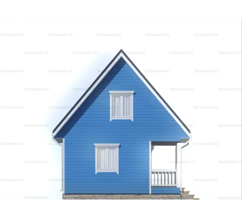 Дачный дом с отделкой под ключ 6 на 6 -  Проект КД105
