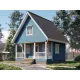 Компактный каркасный дом 6х6 -  Проект КД135