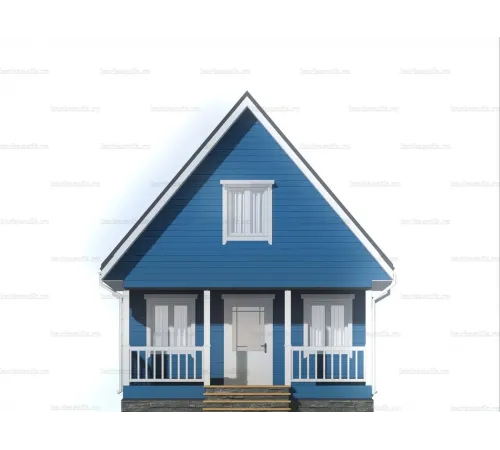 Компактный каркасный дом 6х6 -  Проект КД135