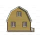 Каркасно-щитовой коттедж 6х5 -  Проект КД6