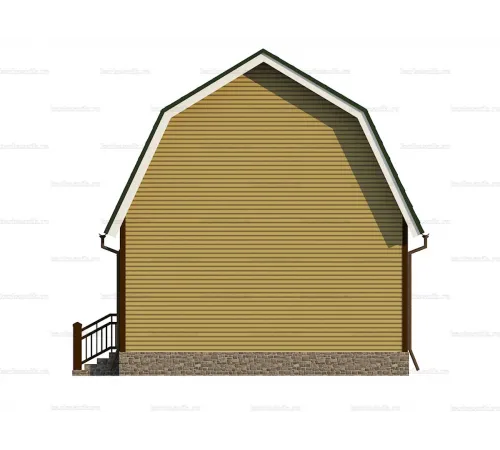 Каркасно-щитовой коттедж 6х5 -  Проект КД6