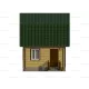 Каркасно-щитовой коттедж 6х5 -  Проект КД6