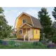 Каркасный дом 4х5 с мансардой -  Проект КД262