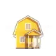 Каркасный дом 4х5 с мансардой -  Проект КД262