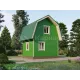 Каркасный дом 4х5 с мансардой -  Проект КД263