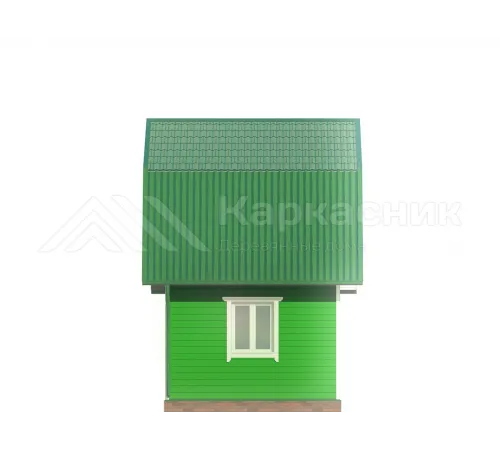 Каркасный дом 4х5 с мансардой -  Проект КД263