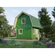Каркасный дом 4х5 с мансардой -  Проект КД263