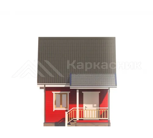 Каркасный дом 5х6 с мансардой -  Проект КД261