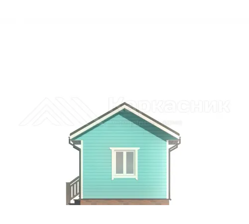 Одноэтажный каркасный дом 6х4 -  Проект КД260
