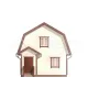 Каркасный дом 6х4 с мансардой -  Проект КД267