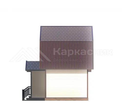 Каркасный дом 6х4 с мансардой -  Проект КД267