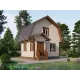 Каркасный дом 6х4 с мансардой -  Проект КД267