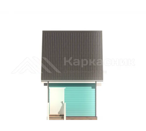 Каркасный дом 6х4 с мансардой -  Проект КД268