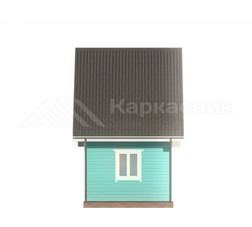Каркасный дом 6х4 с мансардой -  Проект КД268