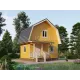 Каркасный дом 6х4 с мансардой -  Проект КД270