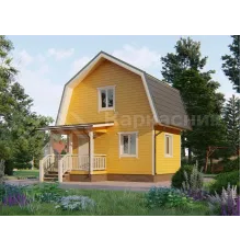 Каркасный дом 6х4 с мансардой -  Проект КД270