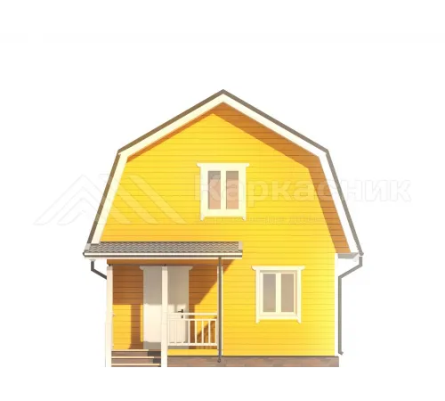 Каркасный дом 6х4 с мансардой -  Проект КД270