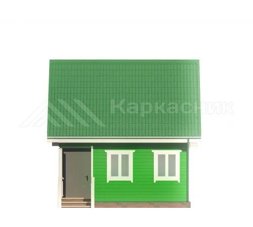 Каркасный дом 6х4 с мансардой -  Проект КД271