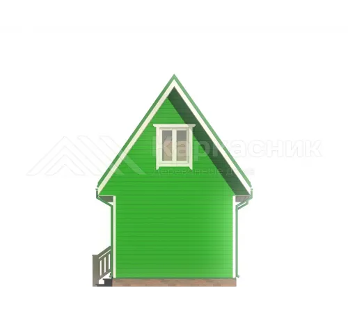 Каркасный дом 6х4 с мансардой -  Проект КД271