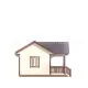 Одноэтажный каркасный дом 6х6 -  Проект КД259