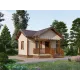Одноэтажный каркасный дом 6х6 -  Проект КД259