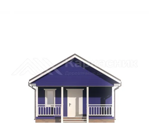 Каркасный дом 6х6 для круглогодичного проживания -  Проект КД266