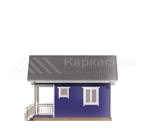Каркасный дом 6х6 для круглогодичного проживания -  Проект КД266