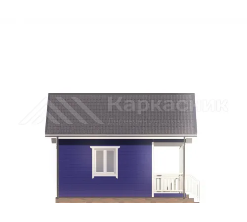 Каркасный дом 6х6 для круглогодичного проживания -  Проект КД266