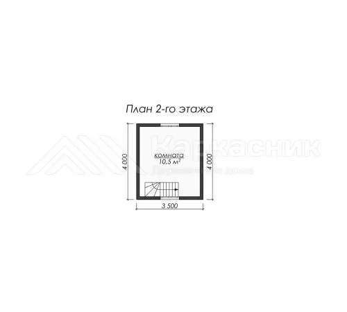 Дом 5х6 из бруса с мансардой -  Проект Д213