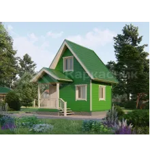 Каркасный дом 5х6 с мансардой -  Проект КД213