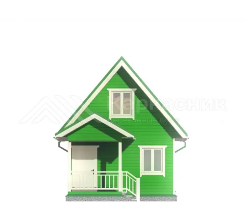 Каркасный дом 5х6 с мансардой -  Проект КД213