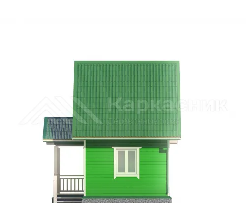 Каркасный дом 5х6 с мансардой -  Проект КД213