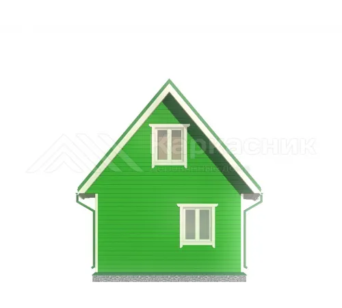 Каркасный дом 5х6 с мансардой -  Проект КД213