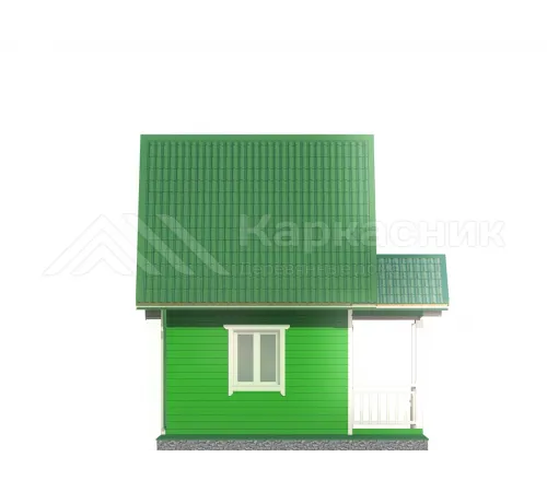 Каркасный дом 5х6 с мансардой -  Проект КД213