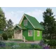 Каркасный дом 5х6 с мансардой -  Проект КД213